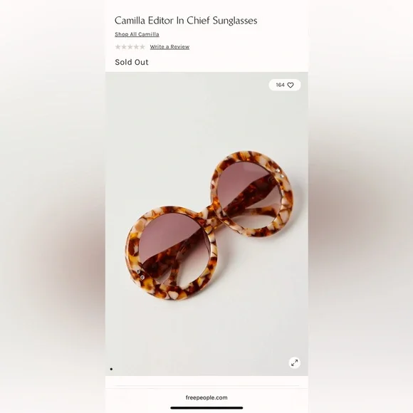 CAMILLA Free People *Editor in Chief large oval tiger boho statement sunglasses Camilla Eyewear – Tea Lily main image 3